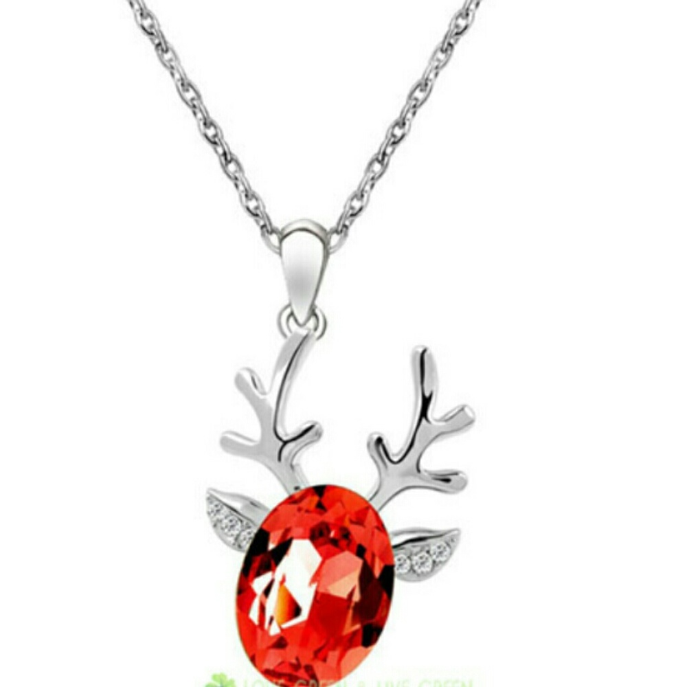 🎁Gift Idea - Austrian Crystal - Reindeer - 18kgp - Picture 3 of 8
